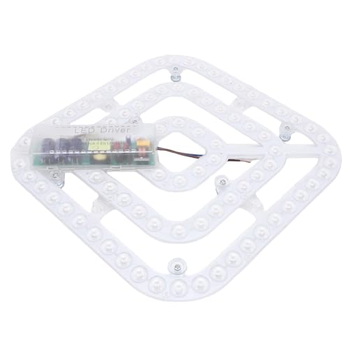 Qcwwy Reemplazo de Luz LED para Ventilador de Techo Reemplazo de Luz LED para Ventilador de Techo Kit de de de de 40 W Panel PCB Motor 3 Colores Ahorro de Energía Anti Parpadeo Cuadrado Fácil
