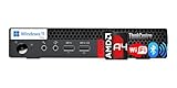 Lenovo ThinkCentre Small Desktop, AMD CPU, 16GB RAM, 128GB SSD, Dual-Display Support, Wi-Fi, Bluetooth, Multiple USB Ports, Ethernet Port, Windows 11 Pro, Compact Design, Business-Grade, Home-Friendly