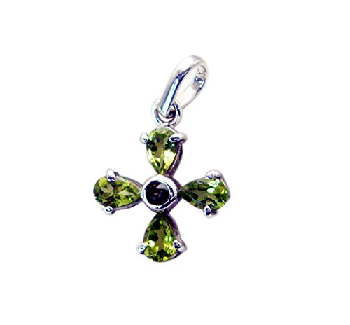 Pendentif pentacle en argent et péridot vert RIYO bijou chic pour femme