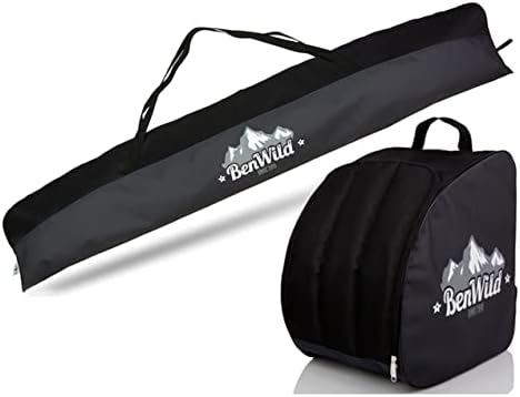 Rawstyle Ski Bag Set, Ski Bag, 160 cm or 180 cm, Waterproof, Ski Bag, Ski Cover, Winter Sports, Estate