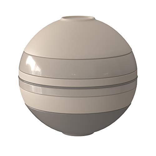 Villeroy & Boch - Iconic La Boule beige, Geschirr-Designobjekt mit aufregender Oberfläche, Premium Porzellan, spülmaschinengeeignet, Beige