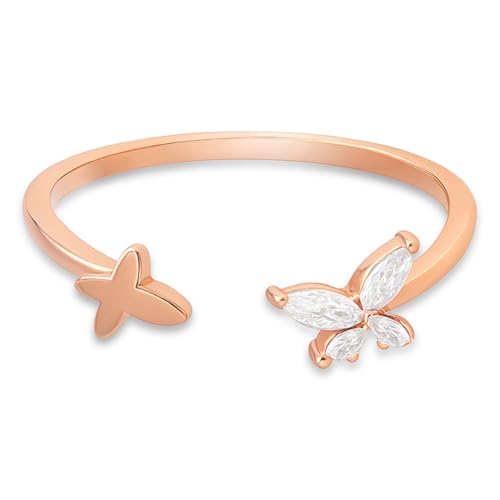 Image of ZAVYA 925 Sterling Silver Butterfly Ring | Gift for Women & Girls | With Certificate of Authenticity and 925 Hallmark