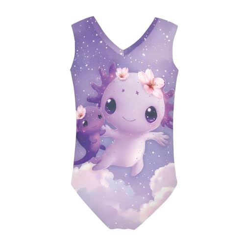 Image of Biyejit Girls Leotards Dance Sport Wear Gymnastics One-Piece Swimwear for Kids 3-14 Years