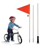 Generisch Fahrrad-Sicherheitsflagge, Verstellbare Fahrradstange, Fahrradfahne, Sicherheitsflagge mit Verstellbarer Höhe, reißfeste Fahrradanhänger- für Kinder und Erwachsene