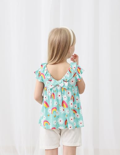 Image of Baby Girl Sleeveless T-Shirts Toddler Infant Girls Tank Top T-Shirt Viscose from Bamboo Summer Cool Tees 3Months-5T