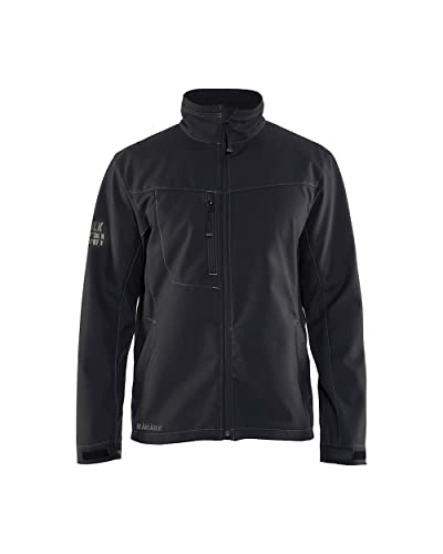BLÅKLÄDER Men's 4957 Weatherproof Windproof Breathable Functional Black Softshell Jacket