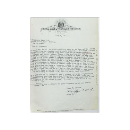 Harpo Marx en het visum dat te laat kwam.