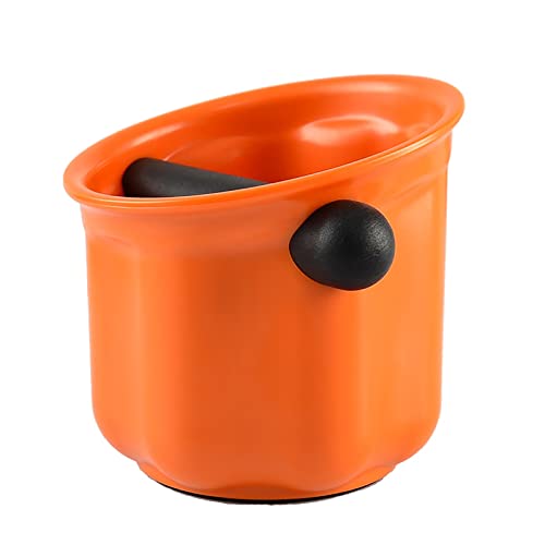 Contenedor de Posos de Café Knock Slag Bucket Size del hogar Polvo Caja de escoria Slot Coffee para Uso Diario(Orange)