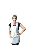 tessile astorino Bordado gratuito – Delantal de mujer de trabajo – uniforme para peluquería y esteticista, bar, empresas de limpieza, restaurantes – Varios colores – Fabricado en Italia Crema y lila