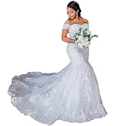 Hoepoly Long Sleeve Wedding Dresses for Brides 2024 Chiffon Tulle Boho Bridal Gowns for Wedding