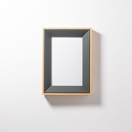 FRAME SHIROYAMA 3801 エアフレーム A4,ブラックナチュラル 樹脂 フレーム 額縁 シンプル おしゃれ インテリア ポスター 写真 絵