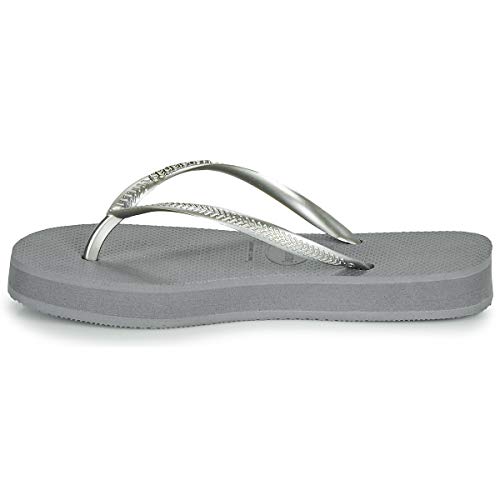 Havaianas, Women's, Slim Flatform, Flip Flop, Steel Grey, 7.5/8 UK