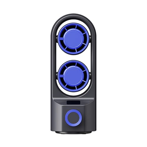 Ventilateur de camping double tête en texture ABS robuste à vitesse ajustable