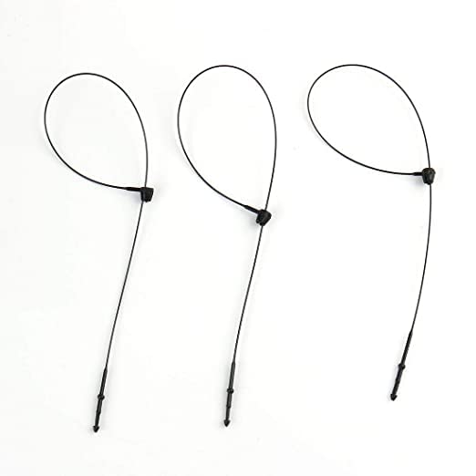 Image of Saan Plastic Loop Lock Pins Tag Fastener Hook Ties (Black 5000 Pcs) (7 Inch)