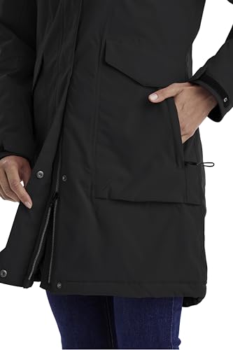 killtec Damen Parka/Mantel wasserdicht mit abzippbarer Kapuze Damen Funktionsparka, schwarz, 40, 43284-000