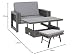 greemotion Rattan-Lounge Bahia Marvao, 2er Garten-Sofa inkl. Tisch & Hocker, Daybed für indoor & outdoor, Grau