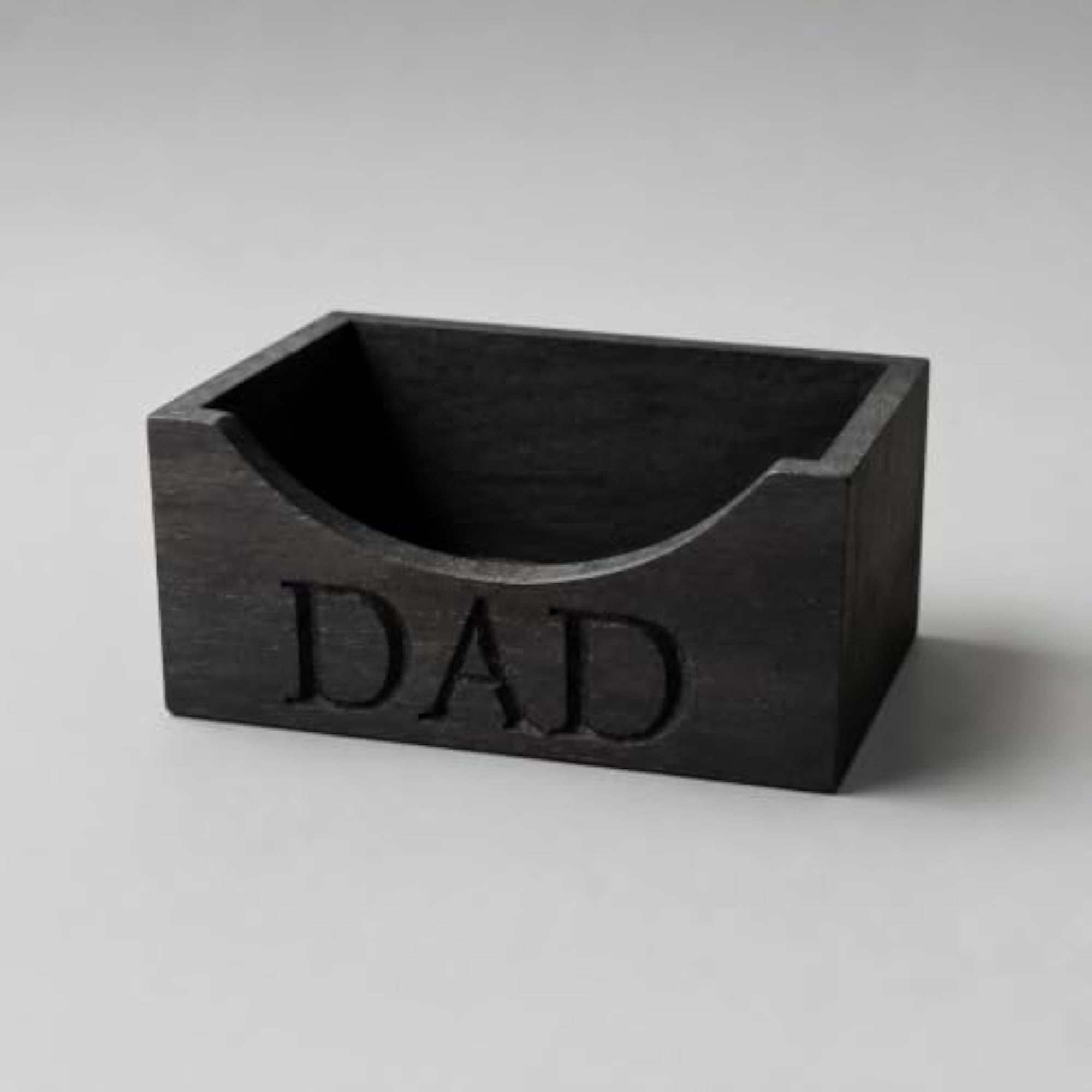 Baseball Cap Holder with DAD Lettering, Decorative Wooden Stand