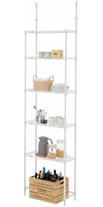 ドウシシャ ルミナス ラテ 隙間収納ラック 幅25cm 奥行60 5段 ホワイト Amazon｜ドウシシャ ルミナス ラテ 隙間収納ラック 幅25cm 奥行60 5段