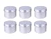 CTKcom Screw Top Round Steel Tins,Aluminum Tin Jars,4-Ounce 120 ML Gram Jar, Cosmetic Sample Containers, For Lip Balm, Salve, Crafts, Cosmetic, Candles, Storage Kit(Pack of 6)
