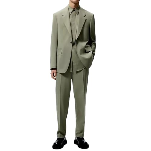 Men's Lapel Suit 2 Piece Set Work Commute Daily Casual Blazers and Pants - Main Image