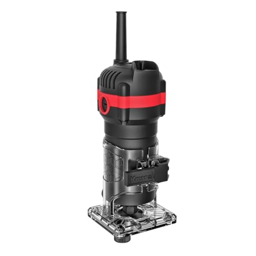 Image of Kress KU602 550W 6.35mm Palm Router | Compact Wood Trimmer with 33,000 RPM Speed, Dustproof Design, Air Duct Cooling & External Carbon Brushes | Lightweight Router with Guide Accessories