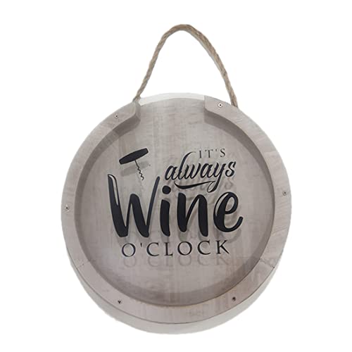 Fosinz Caja de sombra de corcho para vino, para amantes del vino, colección de tapas de corcho, soporte de corcho de madera, decoración de vino para cocina y bar (vino) Cover