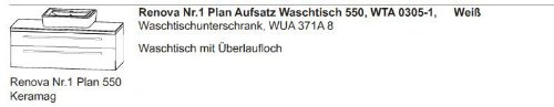 Puris Kera Trends Waschtisch + Unterschrank (SETRA1201), Weiß, 120 cm - 4056035024180 Puris Kera Trends Waschtisch + Unterschrank (SETRA1201), Weiß, 120 cm