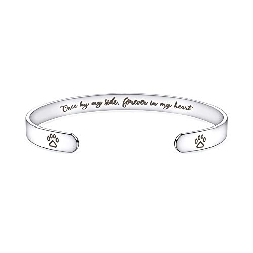 Inspirational Bracelets for Women Girls Stainless Steel Cuff Bracelet - Engraved Personalized Mantra Cuff Bangle C2281