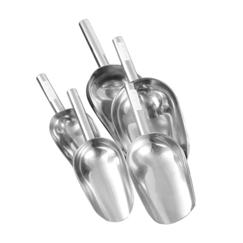 FONDOTIN 5piezas Palas De Acero Inoxidable Para Alimentos De Cucharas De Hielo y Harina Para Cocinas y Fiestas