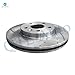 PM Auto Front 276mm Drilled Slotted Brake Disc Rotors Compatible With 2012-2020 Chevrolet Sonic