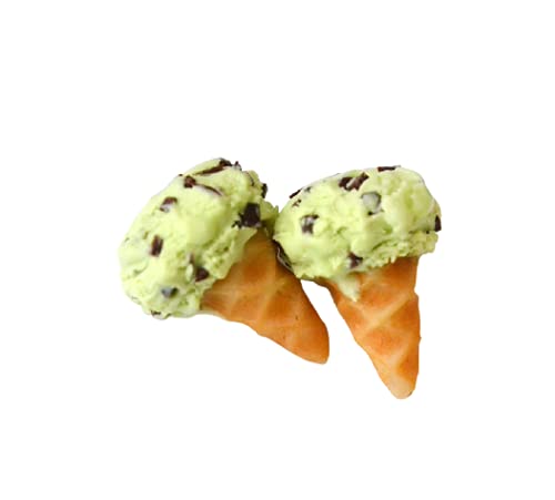 Mint Chocolate Chip Ice Cream Cone Sud Earrings