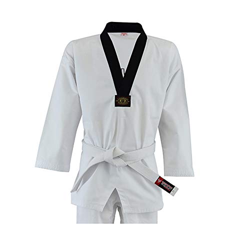 Image of Twister Taekwondo Uniform 8oz Poly /Cotton (BLACK-V, 3)
