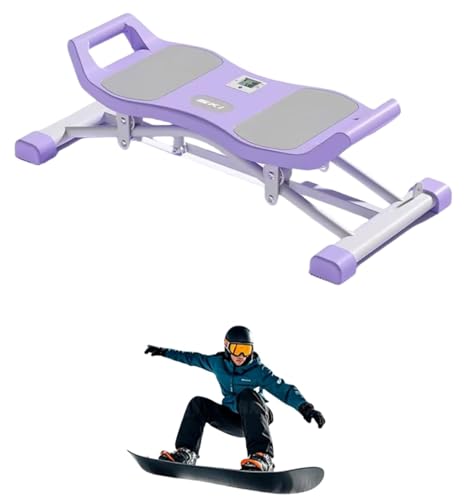 Plataforma Vibratoria Simulador de Esquí con Monitor LCD, Máquina de Esquí Interior Plegable con Bandas de Resistencia, Entrenador de Equilibrio para Torso y Ejercicio Integral, Capacidad 150 kg miniatura 1