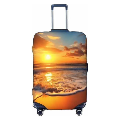 Sunset Beach Travel Luggage Cover Elastic Washable Suitcase Protector Anti-Scratch Travel Suitcase Cover Luggage Protector Fits 18-32 Inch Suitcase
