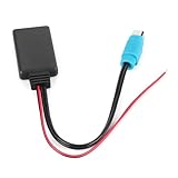 Klanata Adaptateur Bluetooth AUX in Câble Audio sans Fil pour Alpine CDE W203Ri IDA X303 IDA X305 IDA X301 remplace OE KCE 237B, récepteur autoradio Bluetooth 4.1 avec connecteur Bleu