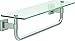 Franklin Brass Maxted 18 inch Glass Shelf With Towel Bar, Brushed Nickel, Bathroom Accessories, MAX10-SN
