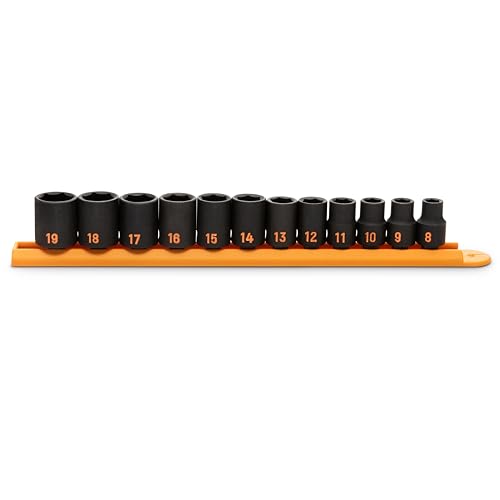 GEARWRENCH 12 Piece 3/8 Drive 6 Point Metric Hi-Viz Impact Socket Set | 84911H