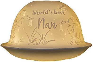 Nordic Lights World's Best Nan Bone Porcelain Candle Shade Tea Light Holder Gift 62354