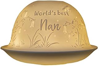 Nordic Lights World's Best Nan Bone Porcelain Candle Shade Tea Light Holder Gift 62354