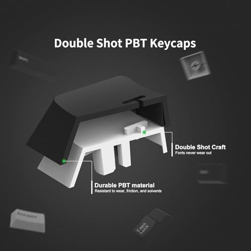 キーキャップ 168 キー ダブルショット PBT ミニマリスト 白黒 Cherry プロファイル MX スイッチ対応 メカニカルキーボード用