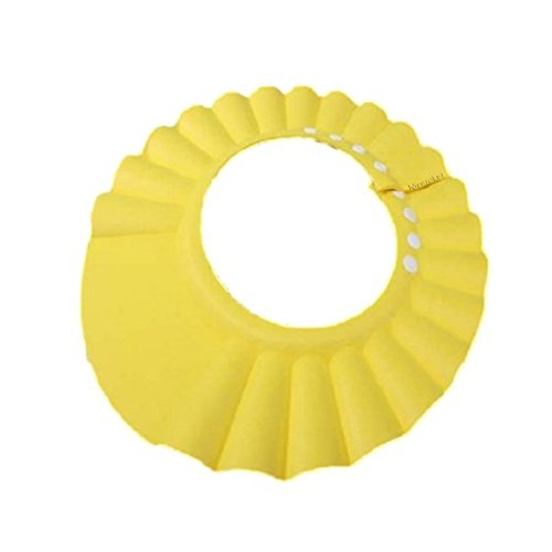 Nicerocker Safe Shampoo Shower Bathing Bath Protect Soft Cap Hat for Baby (Yellow)