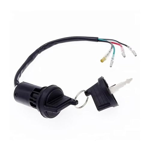 Ignition pour Commutateur pour 50/70/110/125/150cc Interrupteur D'allumage Universel 12 V 4 Fils avec 2 Clés Scooter VTT Moto Contacteur D'allumage