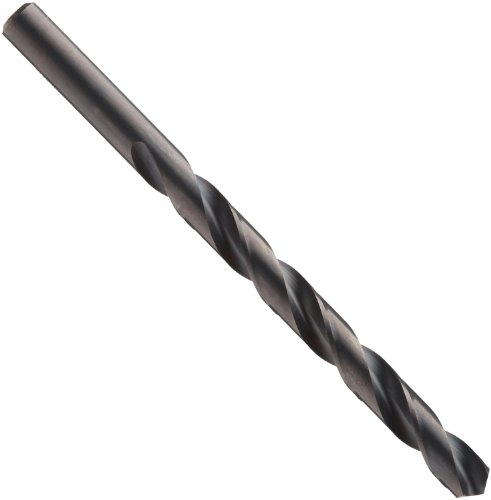 Chicago Latrobe 120 High-Speed Steel Long Length Drill Bit, Black Oxide Finish, Round Shank, 118 Degree Conventional Point, Wire Size #10 (Pack Of 1) #TOP21