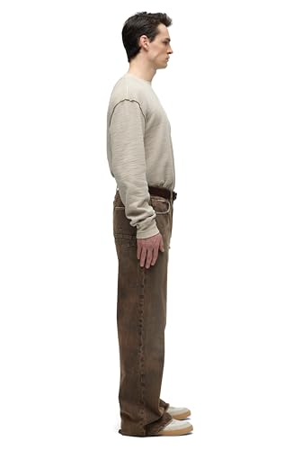 Image of Hudson Men's Luca Loose Fit Wide Leg Denim Pant