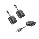 MINIX HDMI sans Fil – Transmetteur HDMI sans Fil Double Émetteur + 1 Récepteur, Adaptateur hdmi USB c, Extension Multi Écran 1080P 60Hz, 50m, WiFi 2.4G/5G, Plug & Play
