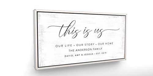 Pretty Perfect Studio Custom This is Us Sign, Personalize Family Names on Canvas Wall Art | 20