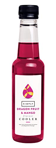 Simply Dragon Fruit & Mango Cooler, Vegan & Gluten Free Beverage Syrup for Cocktails & Mocktails (250ml Pack of 1)