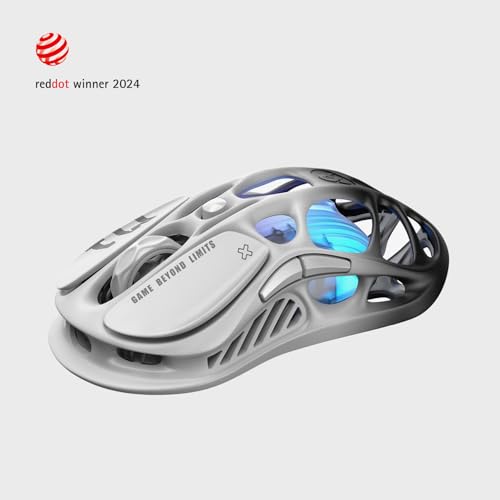 Mercury M1 Pro Mouse da gioco wireless, in lega di magnesio leggera, 26.000 DPI, sensore PAW3395DM, 5 pulsanti programmabili, supporto cablato/2,4 GHz/BT, fino a 200 ore di durata della - Mouse gaming - Immagine 1