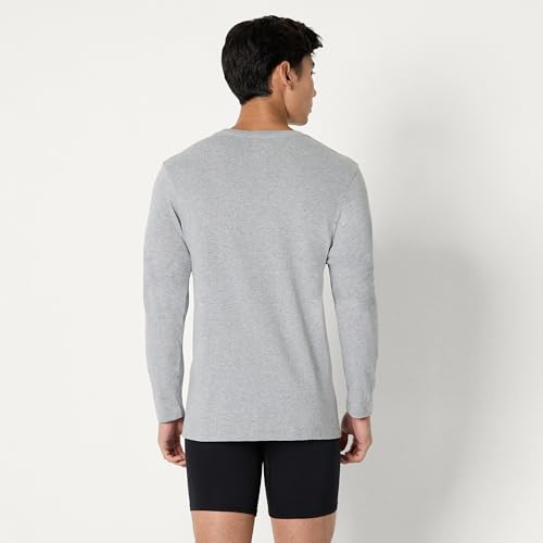 Amazon Essentials Men's Slim Fit Crewneck Undershirts, Pack of 6, Black/Grey Heather, X-Large — view 3