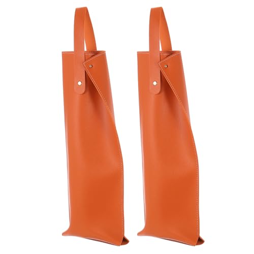 Bolsa de vino de cuero uxcell con acabado elegante para transporte individual